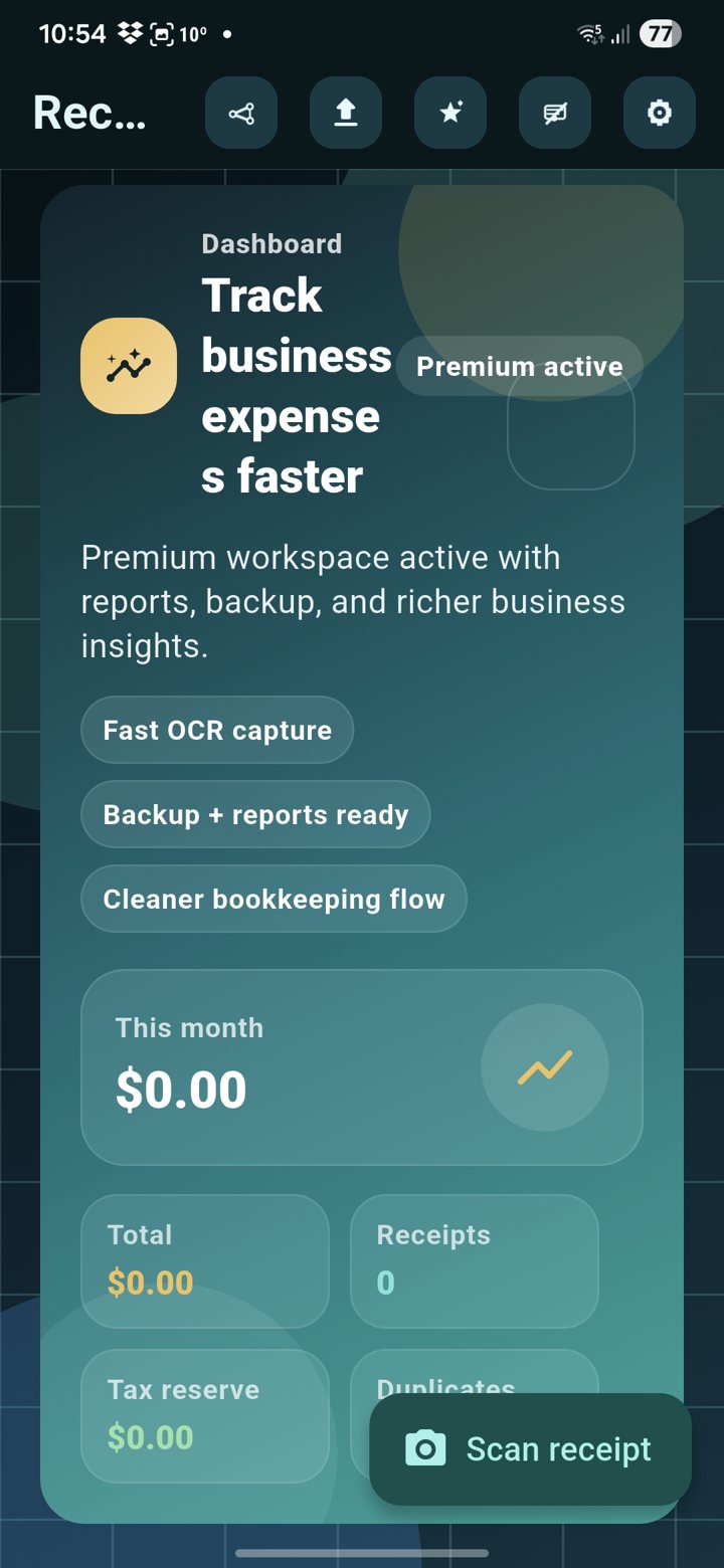 ReceiptFlow app screenshot