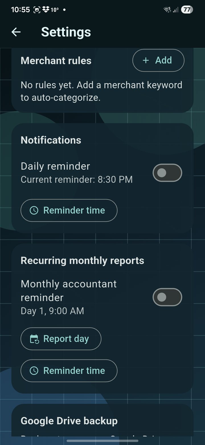 ReceiptFlow app screen 4