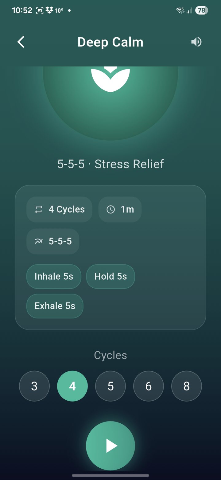 Zen Breath app screen 3